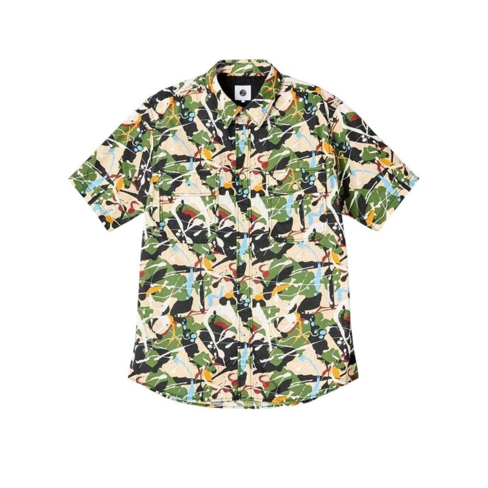 Pretty Green Mens Convergence Regular Shirt / Multicolored